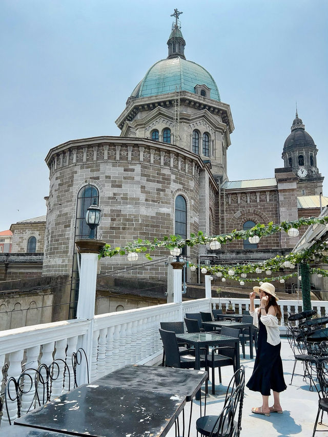 Church view cafe in Intramuros❤️