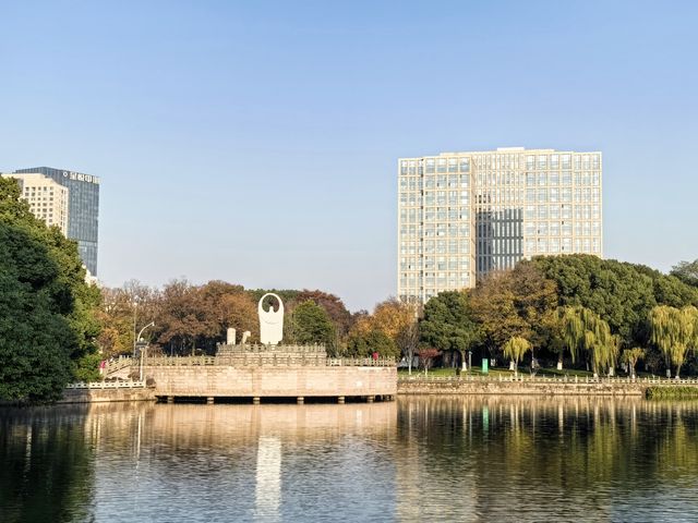 月湖公園的早晨丨穿越四季的江南園林