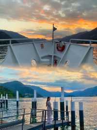 Couple's Romantic Escape: Discovering Lake Como's Charming Towns by Ferry