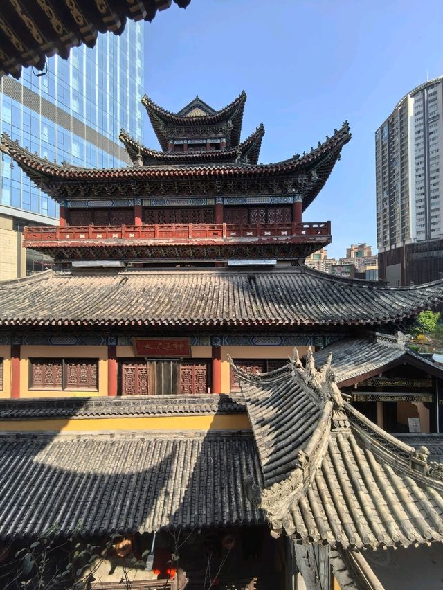 Beautiful temple in the city centre of Chongqing