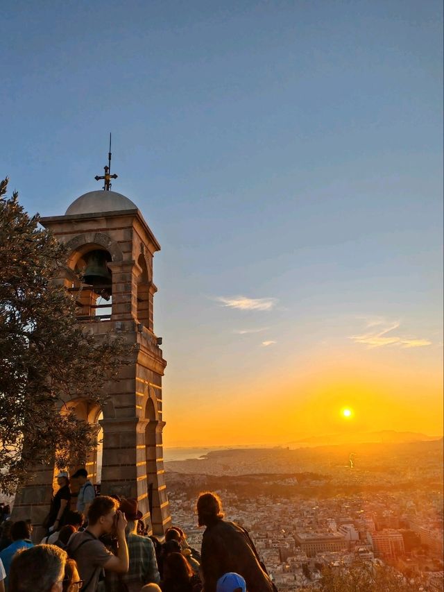 Sunset at highest point of Athens 🌄