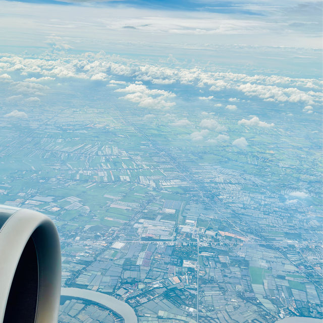 飛往台灣 空中美景