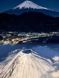 打卡富士山的倒影／山中湖的美景