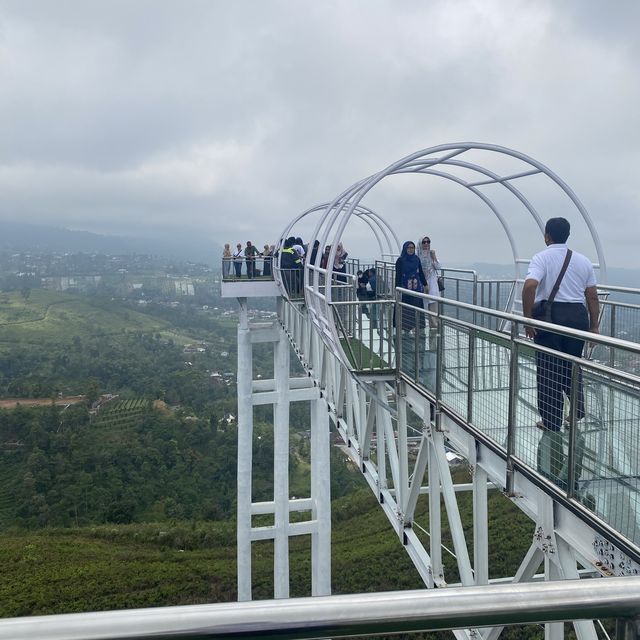 Glass bridge in the Indonesian Mountains 