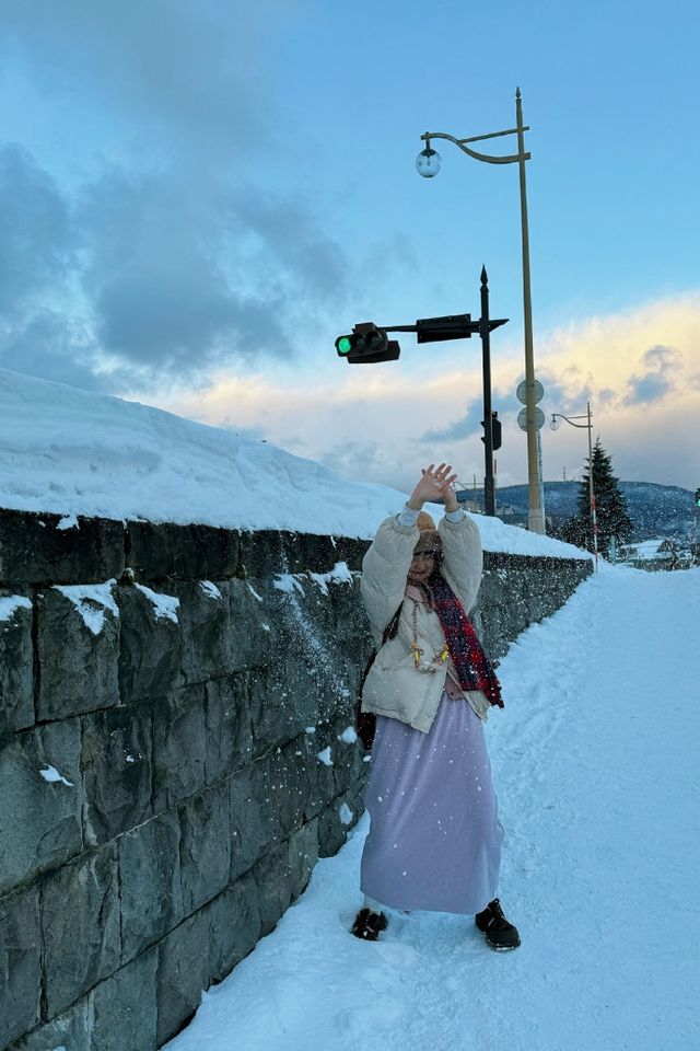 雪映小樽，情起雪國