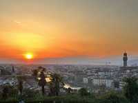 Romantic sunset at Piazzale Michelangelo