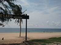 White pristine public beach at Desaru