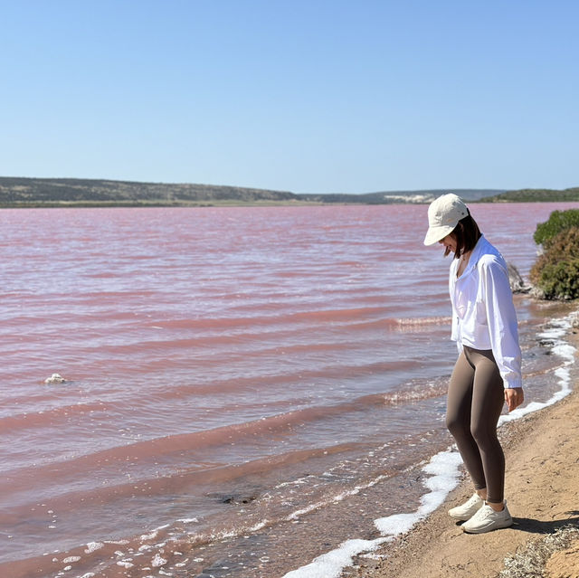 Pink lake in Perth