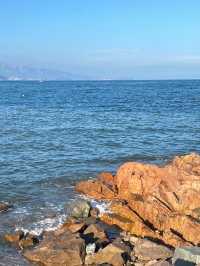 山東青島小麥島｜海邊的免費小島。