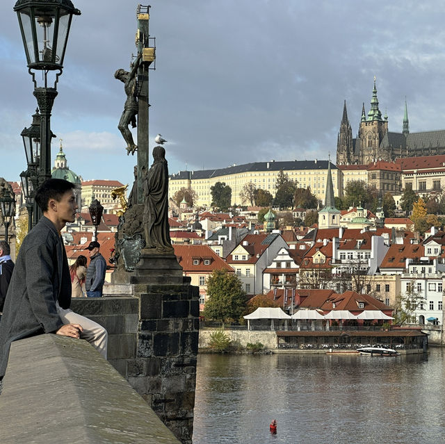 Historic bridge with stunning views in Prague