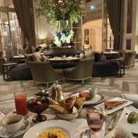 Luxury breakfast at Crillon hotel