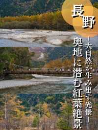 【長野】紅葉だって楽しめる🍁大自然に魅せられる絶景スポットを紹介🔍※アクセス攻略付