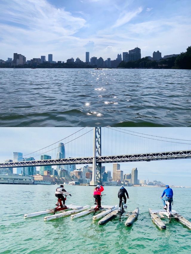 千島湖水上單車，全家出遊新玩法