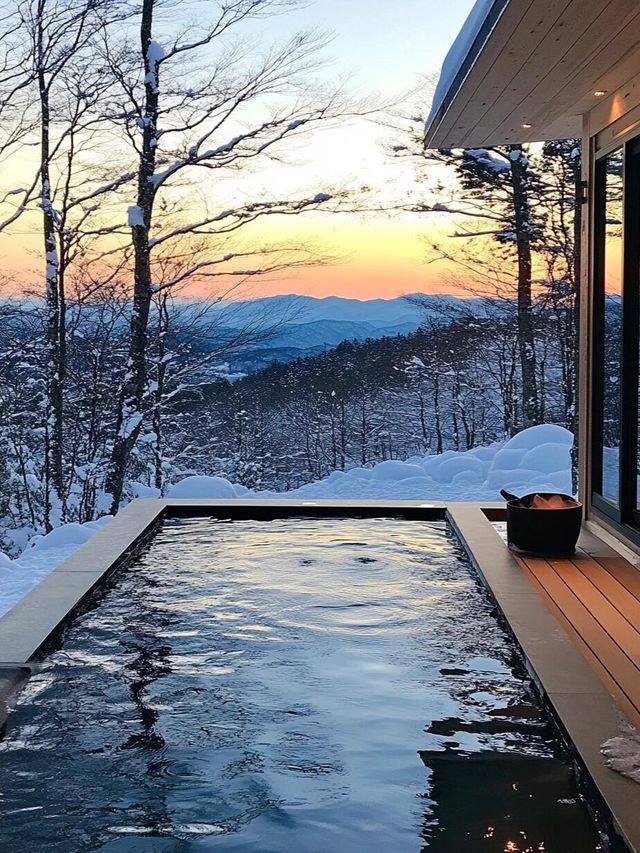 冬天在北海道泡雪景溫泉真的很浪漫。