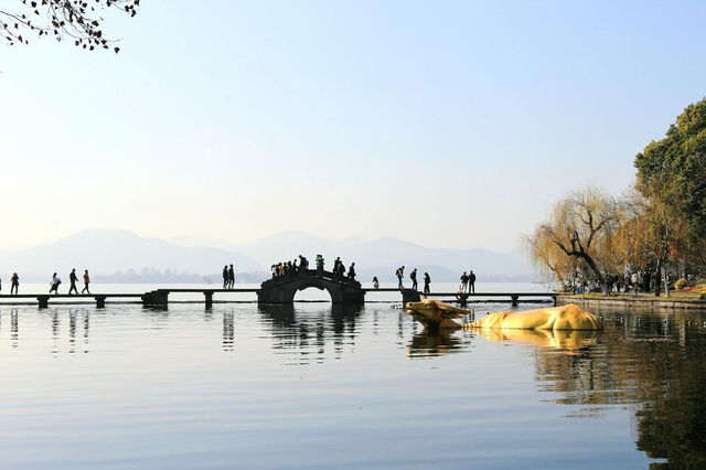 冬日西湖風景