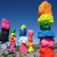 Amazing 🌈 Seven Magic Mountains Outside Las Vegas 