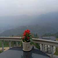 stunning view from the balcony for breakfast or coffee in Sapa