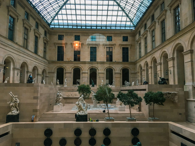 Iconic Pyramid of the Louvre Museum in Paris 🇫🇷