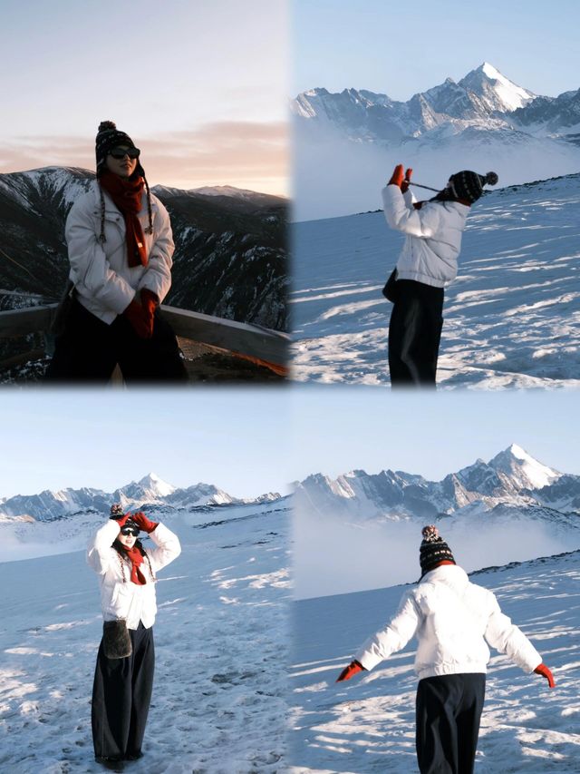 成都周邊｜松潘站 在雪寶鼎看日落