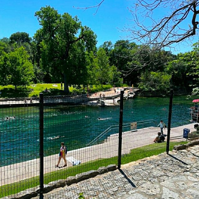 VISITING BARTON SPRINGS POOL.