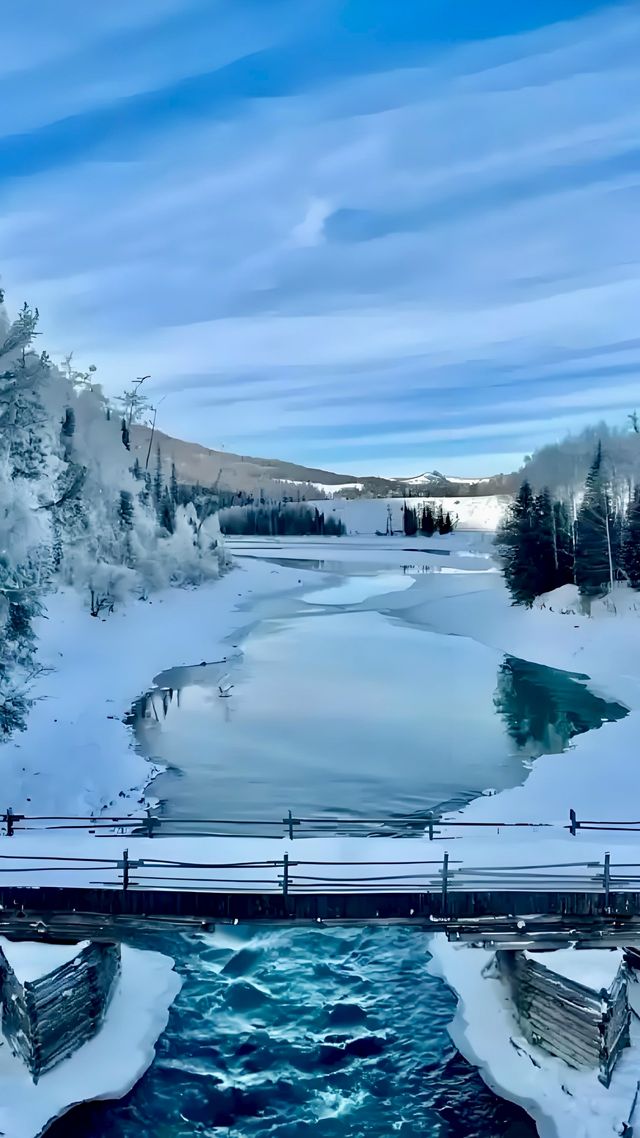 冬季的新疆；冰與雪的童話世界