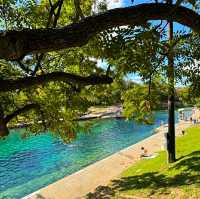 VISITING BARTON SPRINGS POOL.