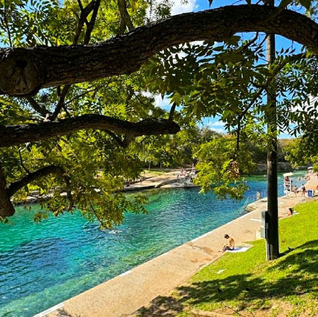 VISITING BARTON SPRINGS POOL.