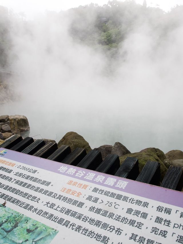 迷霧中感受溫泉地熱的北投地熱谷公園