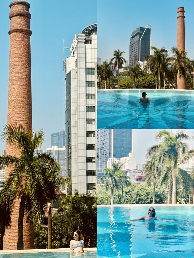 Beautiful Infinity Pool at Pullman Hanoi Hotel 