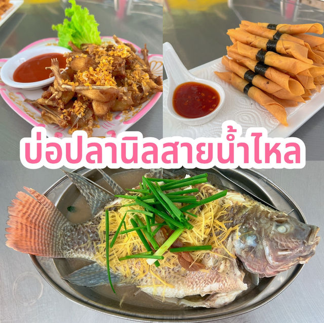 ร้านอาหาร บ่อปลานิลสายน้ำไหล (โกหงิ่ว)