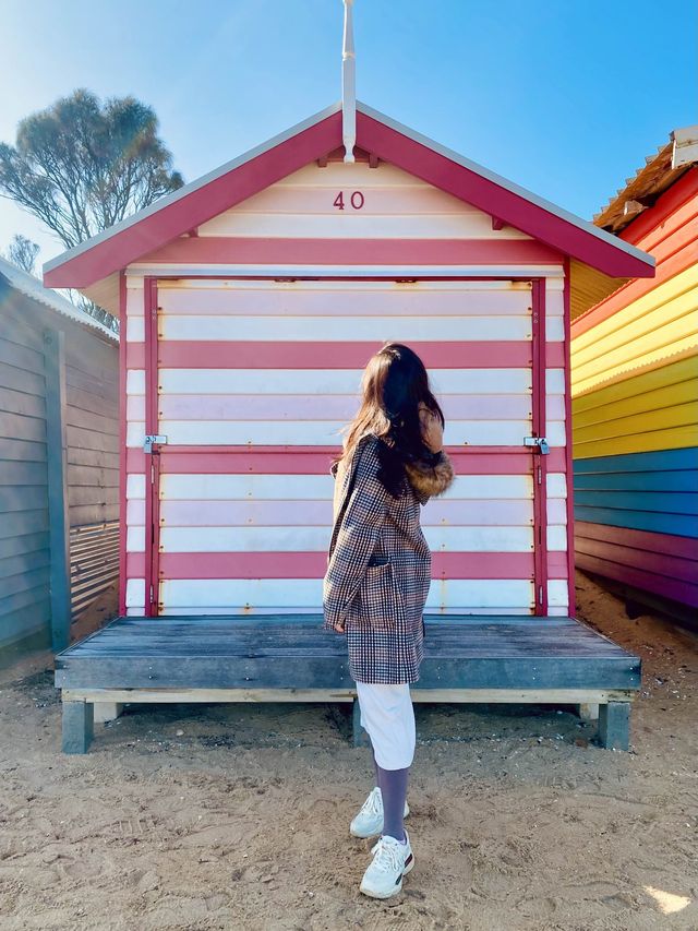 Colourful beach boxes @ Brighton! 💖