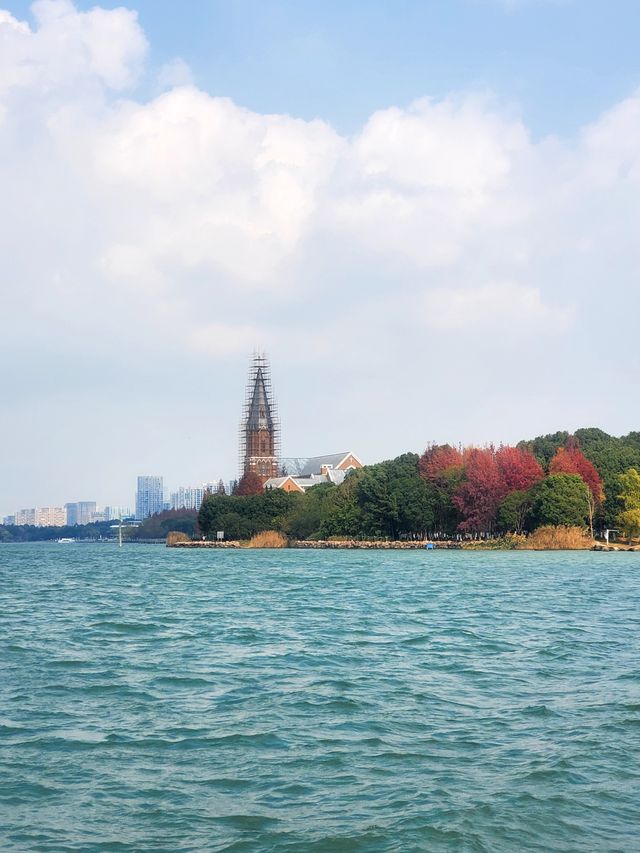 冬日下的蘇州獨墅湖公園