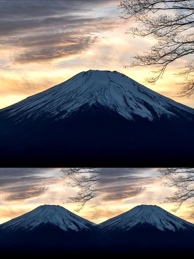 打卡富士山的倒影／山中湖的美景