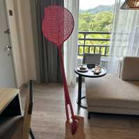 Unique hotel with fly swatter!😆