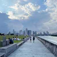 Views from the Marina Barrage…