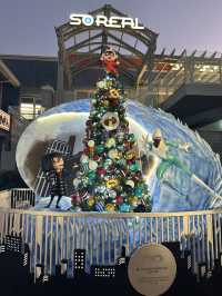 Amazing Disney Town with Christmas Decorations