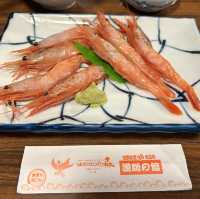 ゆのくにの森 🇯🇵 北陸甜蝦鍋御膳料理  🦐  生食鮮甜好吃～