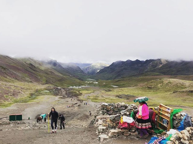 The splendid view of Rainbow mountain 