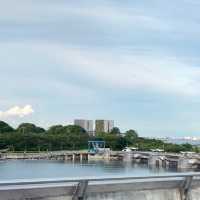 Views from the Marina Barrage…