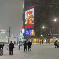 雪が降る冬の札幌へ