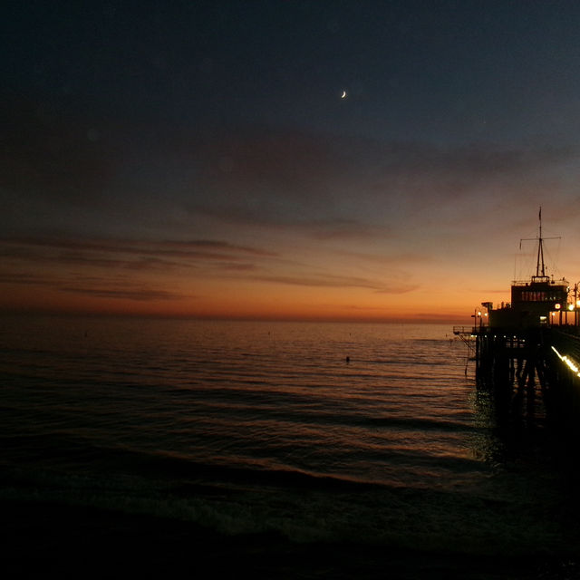 Sunset Views at Santa Monica Beach