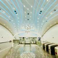 Xi'an Metro Line 8 Hanyao Station. The beauty of architecture design 