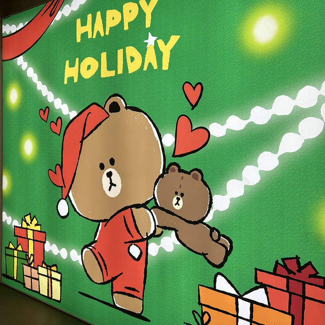 【🇰🇷：明洞】クリスマス装飾のブラウンが可愛い🐻