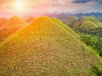 The Chocolate Hills: remarkable geological formation and iconic hills in the island of Bohol. 