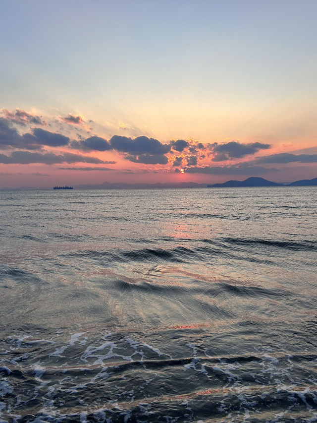 🇰🇷釜山✈️浪漫日落的多大浦海水浴場다대포해수욕장