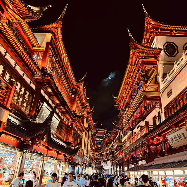 Beautiful night at Shanghai old street 