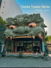 Impressive Lion Head at Namba Yasaka Shrine ⛩️