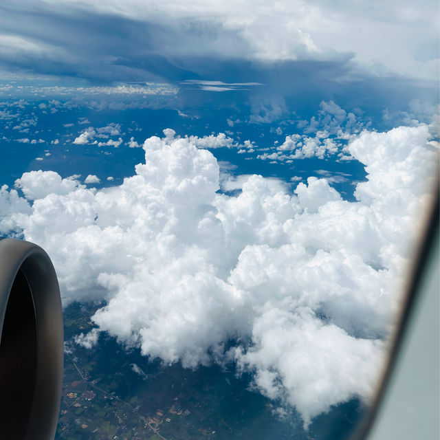 飛往台灣 空中美景