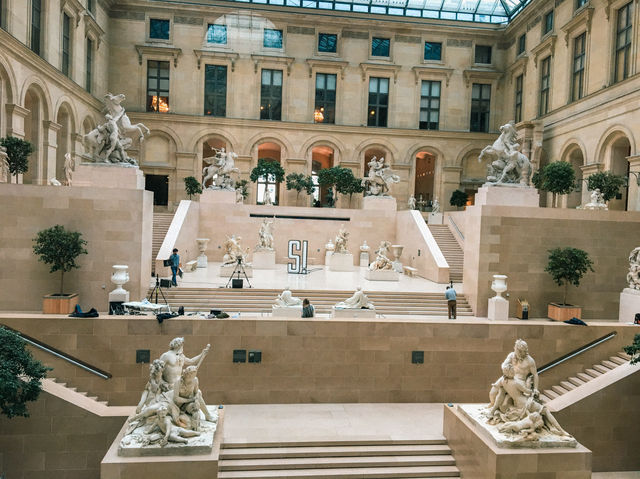 Iconic Pyramid of the Louvre Museum in Paris 🇫🇷