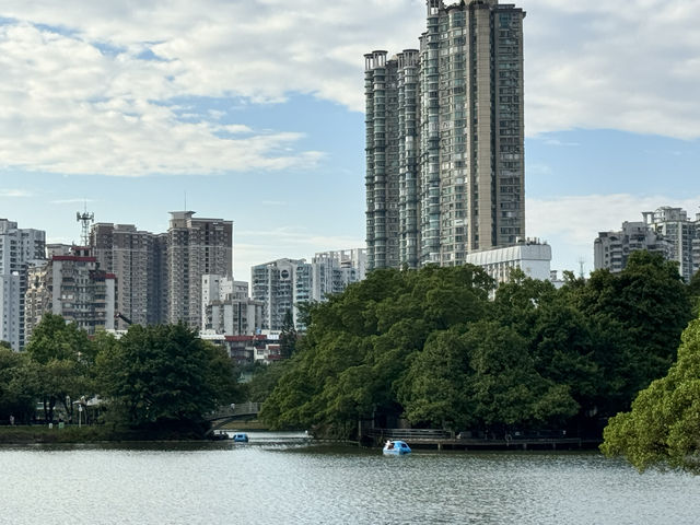 藏在城市裡的綠洲公園——東山湖公園